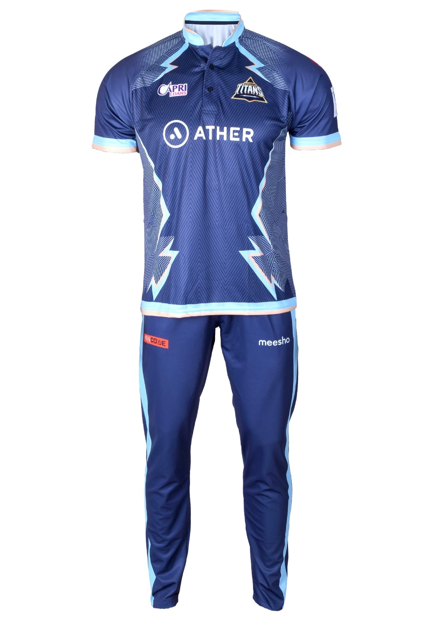 Triumph IPL Uniform 2022 MI CSK RCB KKR RR KXIP SRH GT LSG DC IPL Cricket Team Player Jersey Pant with Custom Name Number Tshirt