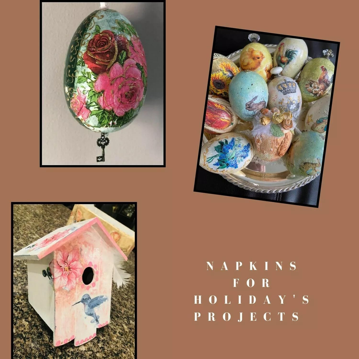 Paper Luncheons Decoupage Napkins CHRISTMAS GINGERBREAD Ornaments Pack of 20