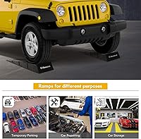 Vista 7 de Donext Ramps - Rampas de servicio de plástico de bajo perfil para vehículos de 3 toneladas, paquete de 2