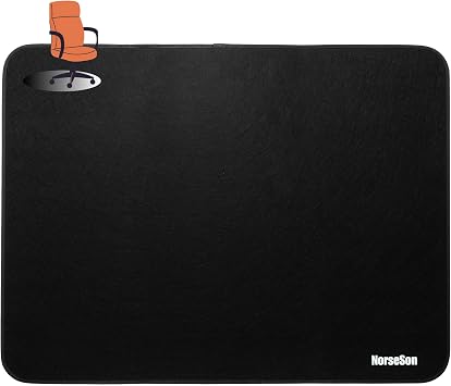 Chair Mat for Carpet | Multi-Surface, Anti-Curl Floor Protector for Office Desk Chair or Rolling Gaming Chair Mat | 48" x 36" Black 3X Thicker Than Standard Floor Mats at 0.25"