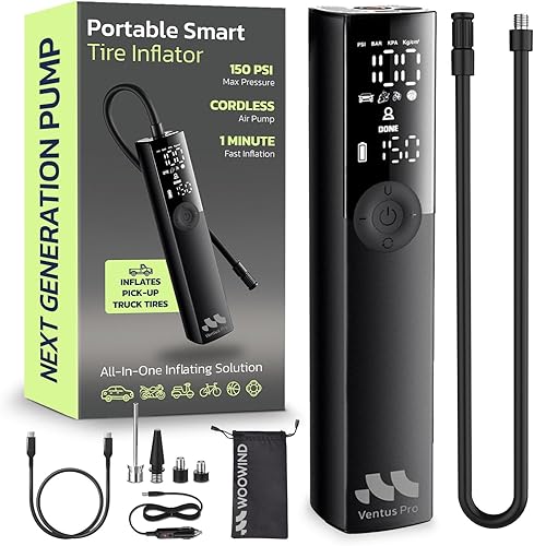 Inflador de neumáticos Compresor de aire portátil para automóvil, bicicleta, motocicleta, SUV, todoterreno y camión, bomba rápida para automóvil,