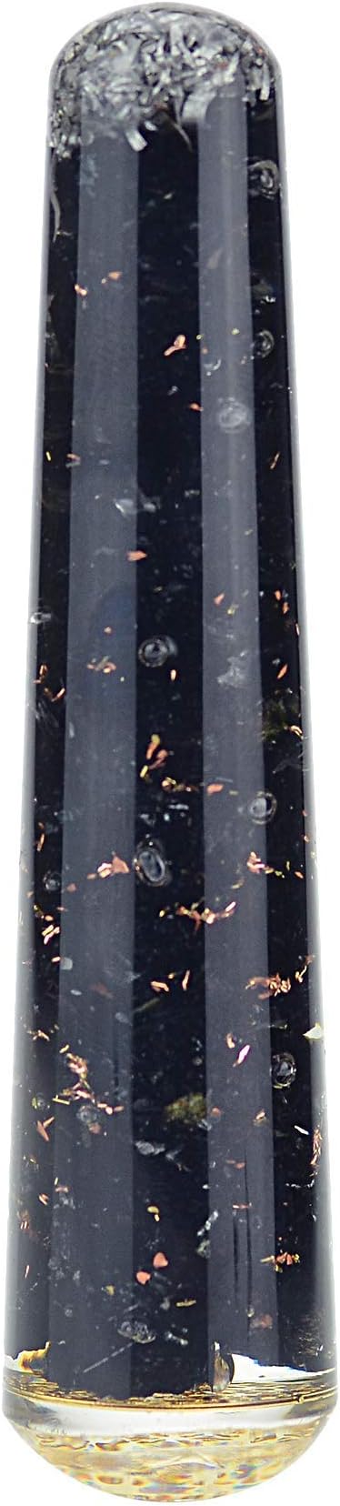 Black Tourmaline Smooth Massage Wand With Copper Flower Of Life Orgone Healing Energy Master Healer Orgone Healing Gift Crystal Chakras Merlin Massage Wands For Women Bodywork Energy