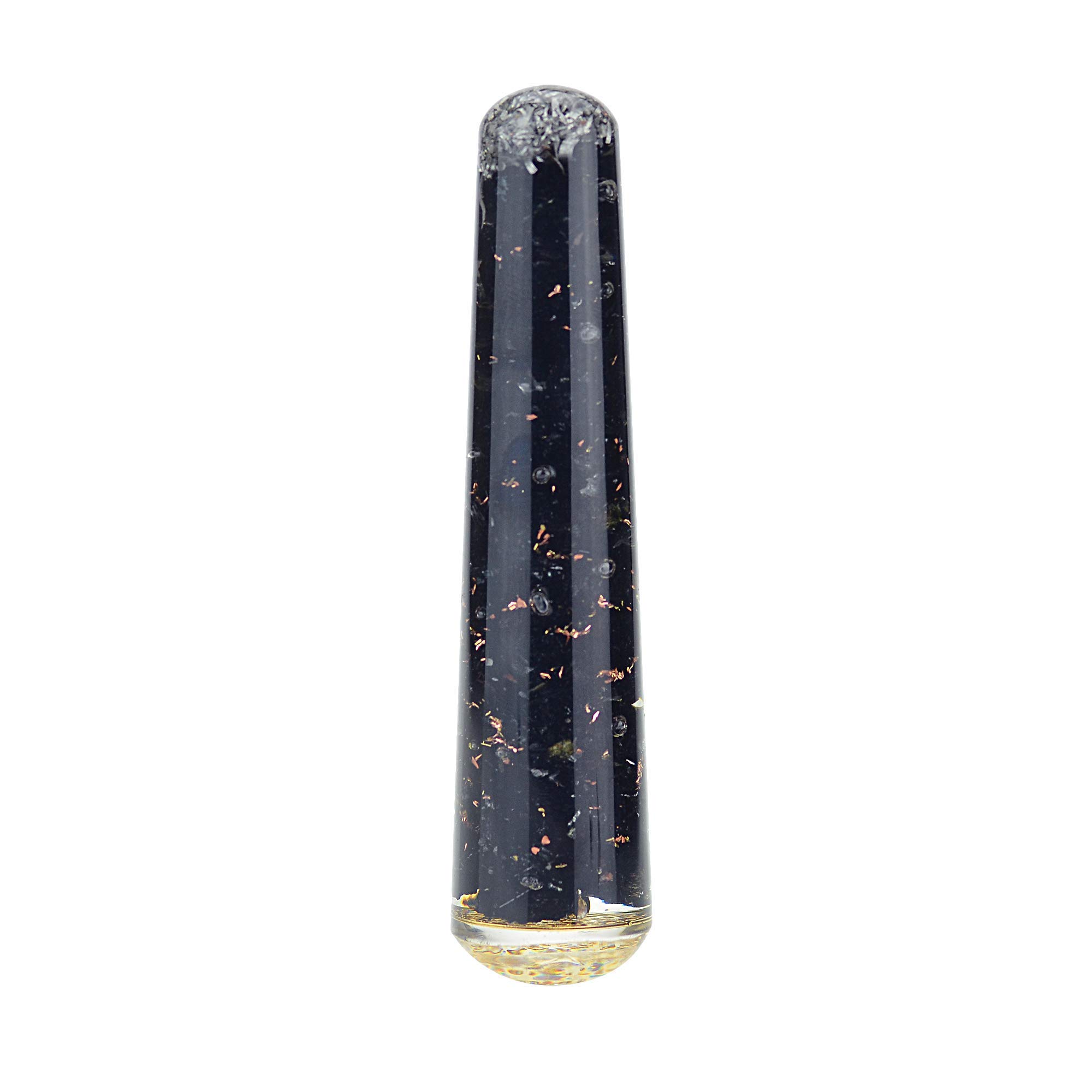 Black Tourmaline Smooth Massage Wand With Copper Flower Of Life Orgone Healing Energy Master Healer Orgone Healing Gift Crystal Chakras Merlin Massage Wands For Women Bodywork Energy