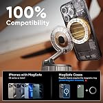 Phone Holders for Your Car, Magnetic Phone Holder for Car Phone Holder [120+ LB Strongest Sucker & 2800gf Strongest Magnetic] 360° Adjustable Car Mount for iPhone 16 Pro Max 15 14 13 12 Plus