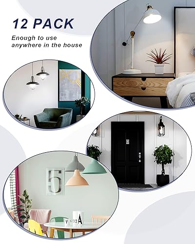 Miniatura 6 de Mudder Paquete de 12 bombillas recargables A21 de 12 W de emergencia LED con base E27 ganchos colgantes 1200 mAh 65W equivalente para fallos de