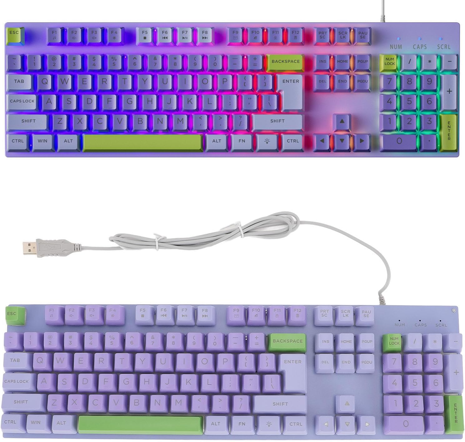 Amazon.com: Large Print Wired Keyboard, Metal Panel USB Backlit ...