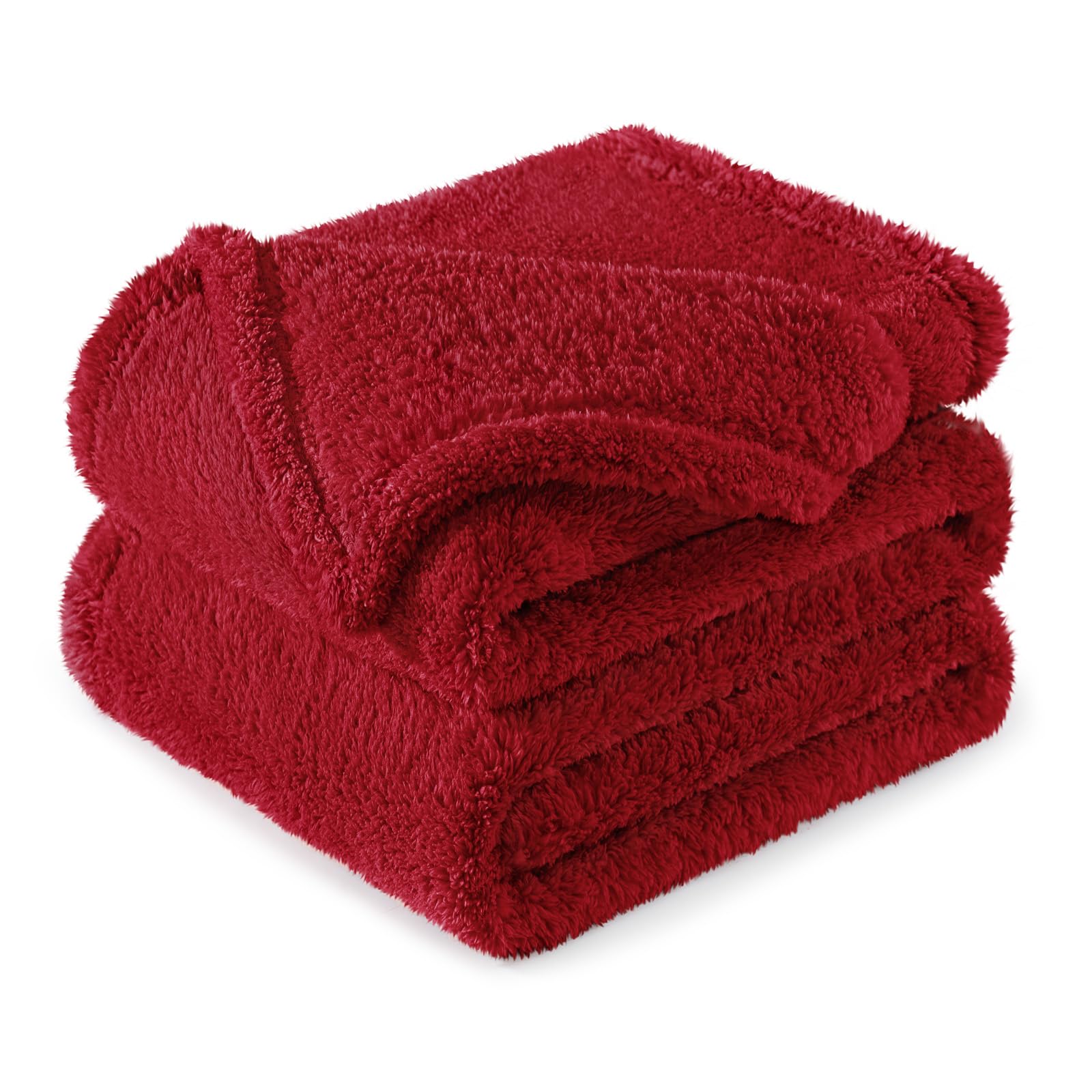 Exclusivo Mezcla Manta Polar Suave para Sofá, Manta de Felpa de Terciopelo Supersuave para la Cama, Calentito y Cálido para Todas Las Estaciones, 130x150 CM, Burdeos OEKO-TEX STANDARD 100