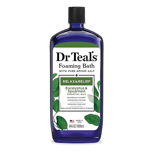 Dispensador de baño del Dr Teal sal Epsom eucalipto menta 34onzas líquidas Total 1