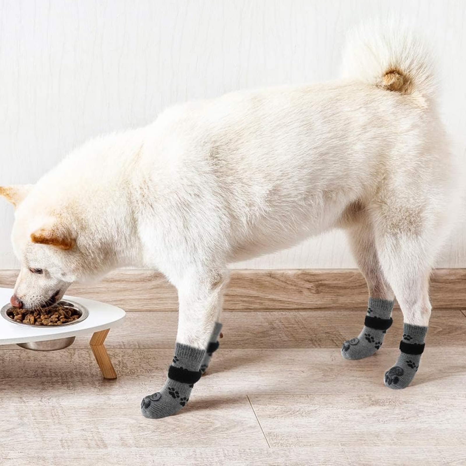 Dog Socks Double Sided Anti-Slip Dog Socks 2 works Adjustable Dog Socks Dog Cat Paw Protector Fit Extra Small to Extra Large Dogs Cats,dog bandages for paws,dog socks with grips - Image 4