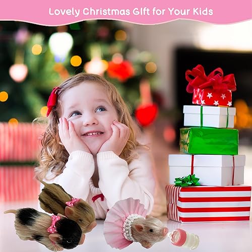 Miniatura 6 de VOLOBE Piglet de silicona suave de 5 pulgadas, figura de juguete realista de silicona con almohadilla para dormir, accesorios para niños y niñas,