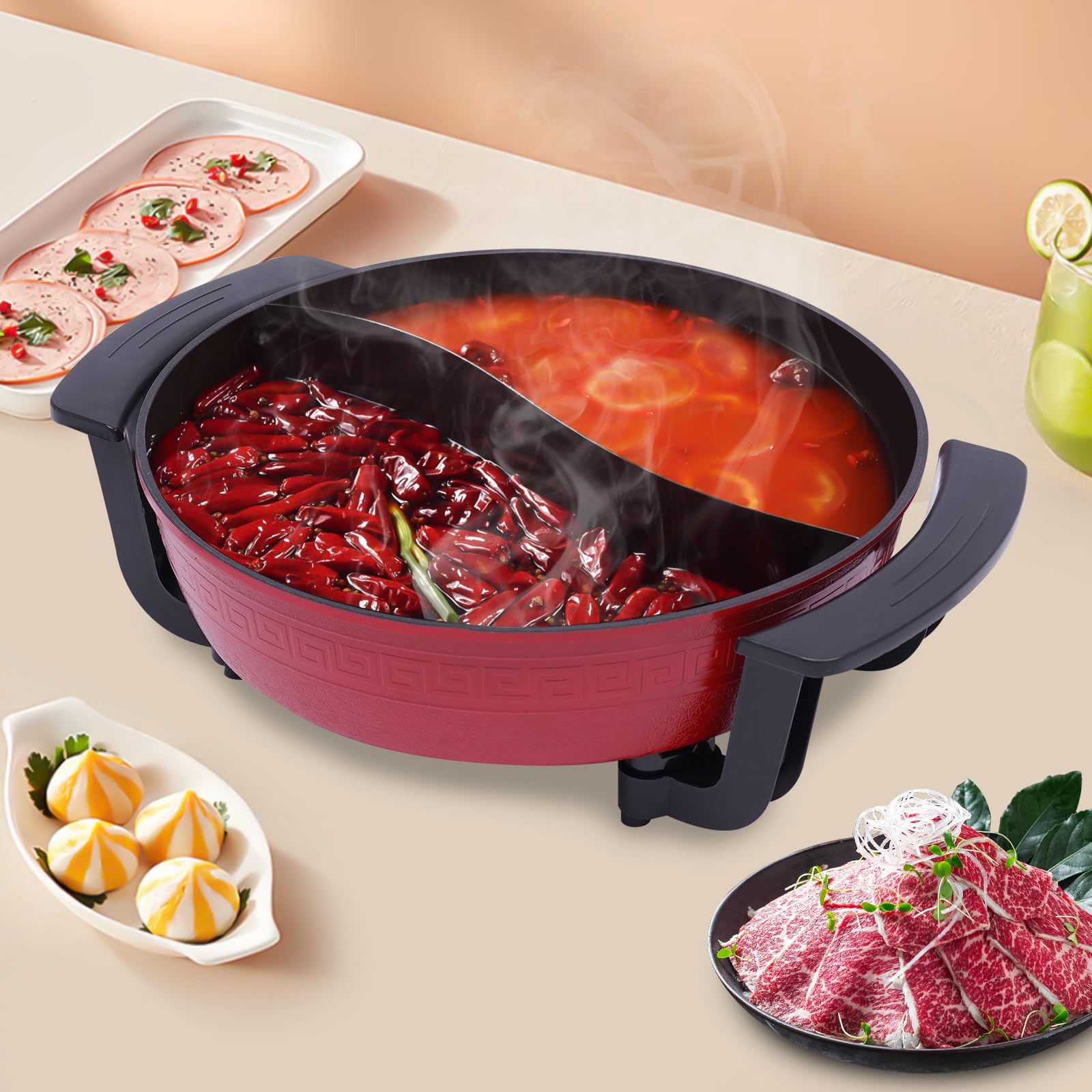 Fornello Elettrico Hot Pot 2L Portatile Con Cestello A Vapore - Doppia Potenza 300W/600W - Foto 8