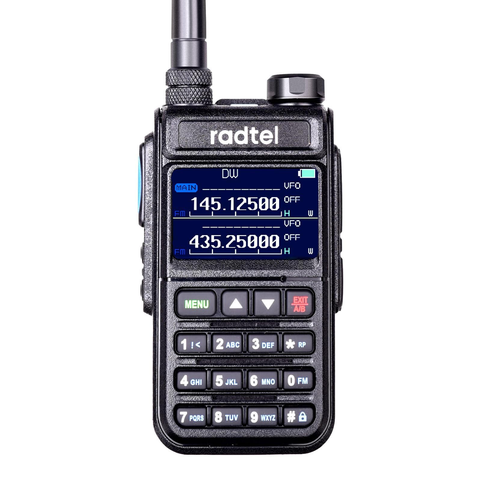 RT-890 999 Channels Dual Band HAM Radio 144-146MHz & 430-440MHz Color LCD Walkie Talkie with Air Band Reception and Channel Name/FM Radio/VOX/