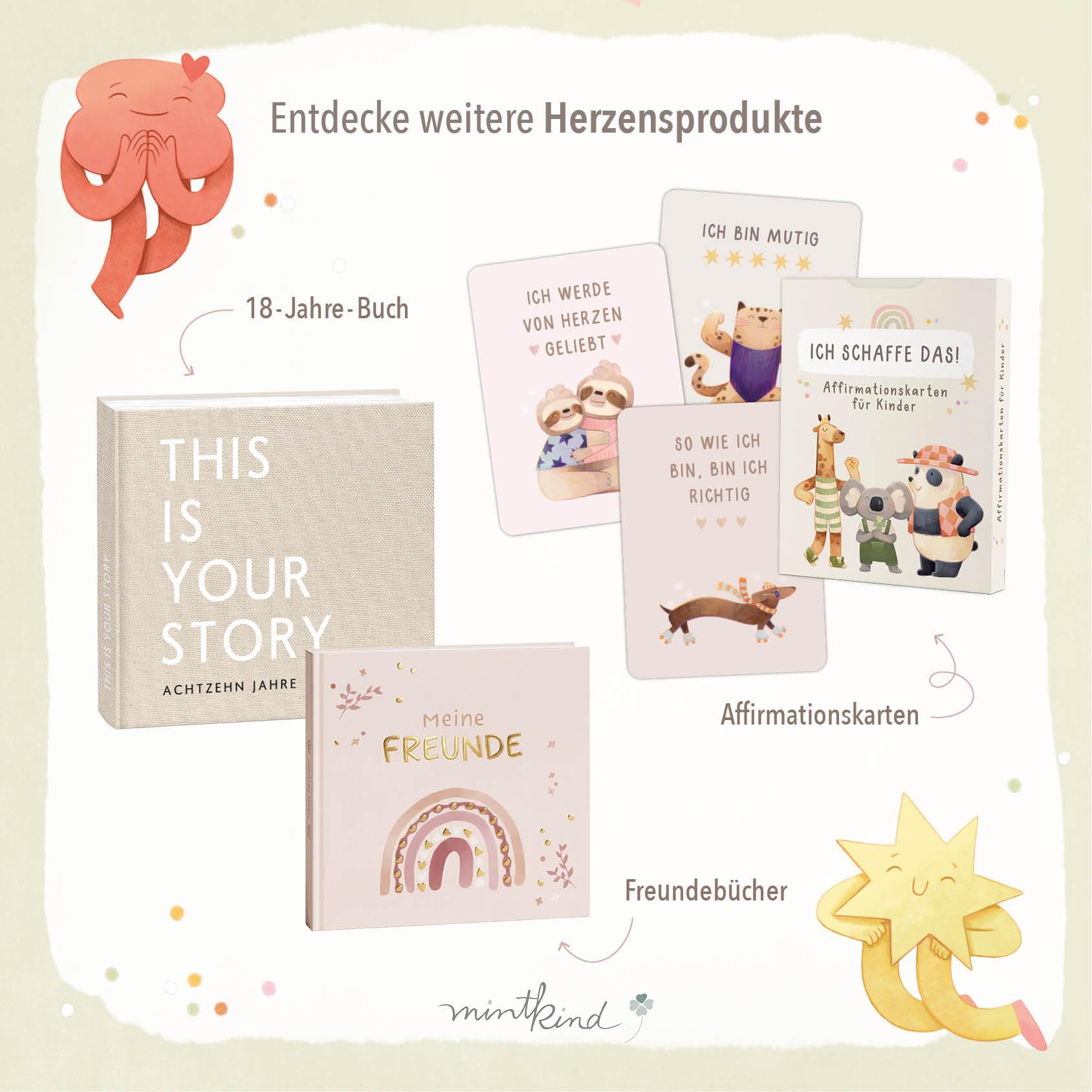 mintkind® Gefühlstagebuch Kinder 6–10 Jahre, pädagogisch entwickelt, 100 Tage Gefühle verstehen & Dankbarkeit, zum Ankreuzen & Ausfüllen, inkl. 160 Sticker, A5, 146 Seiten, Rätsel & Übungen