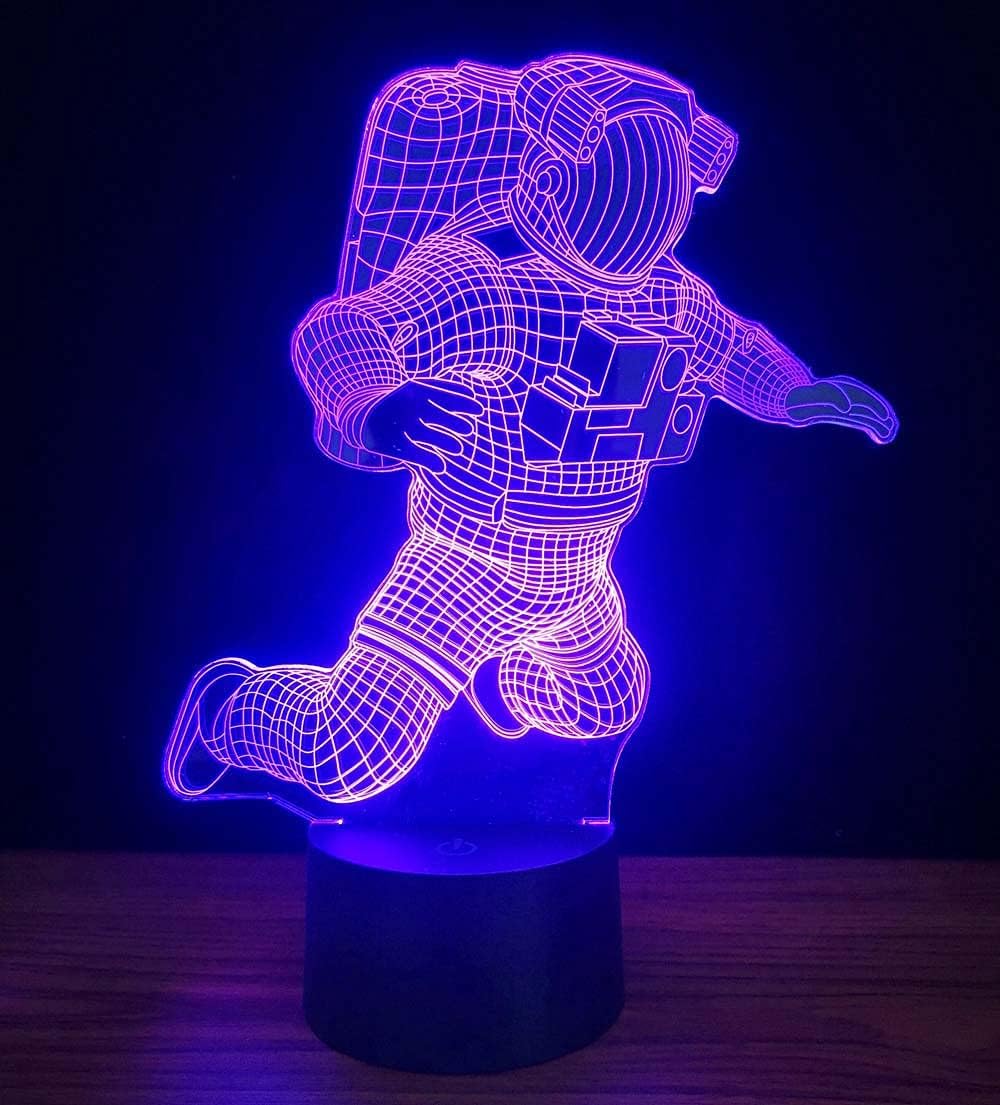 Comiwe Astronaut 3D Illusion Night Light Toys,16 Colours Change Smart Touch & Remote Control,Home Decor LED Bedside Table Desk Lamp,Christmas Birthday Gift for Girls Boys Kids Adults Friends & Family - Image 4