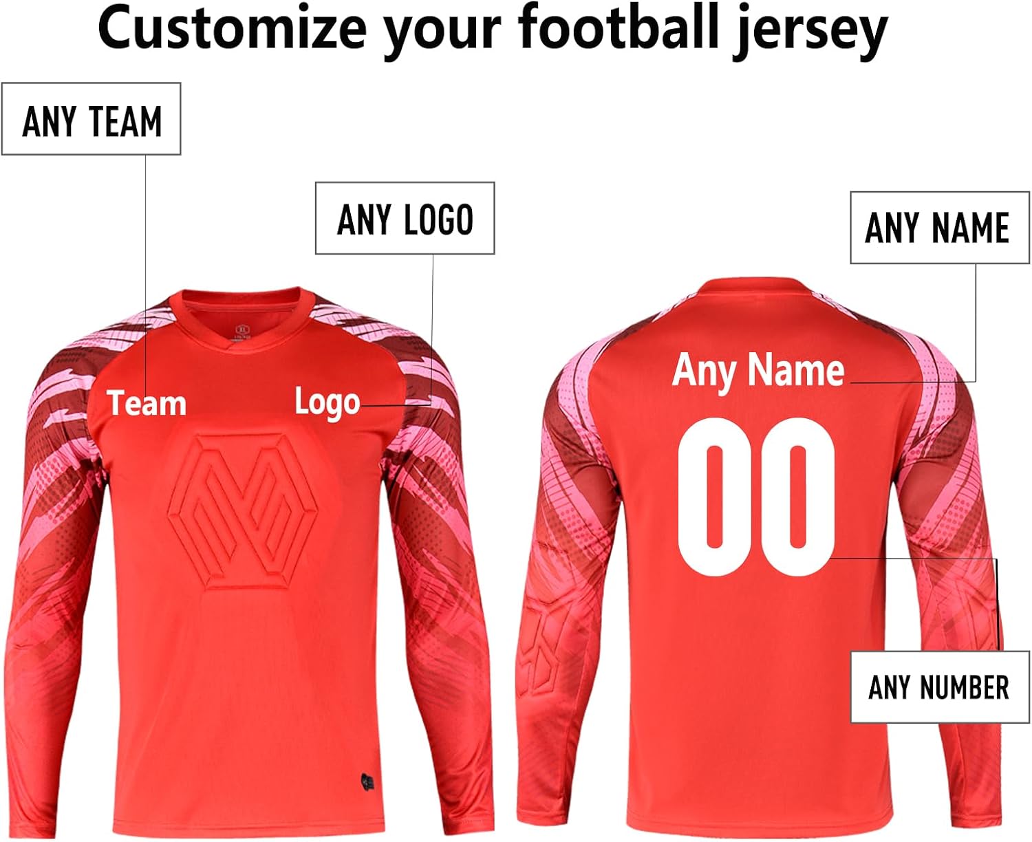 Quick-Dry Breathable Goalie Soccer Jersey for All Ages - Custom Goalkeeper Jersey - Adults/Kids/Teens - Image 2