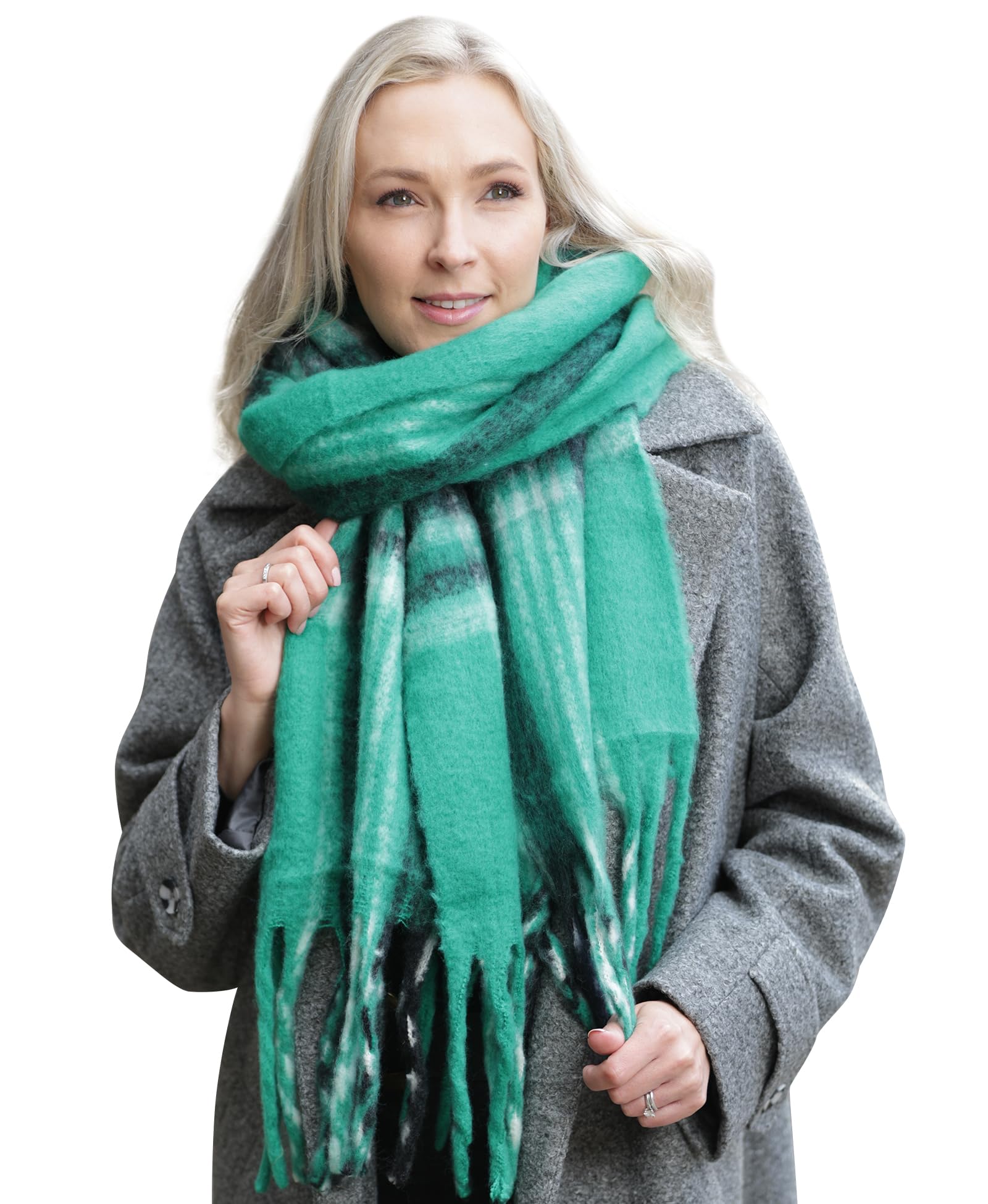 Style SliceWomen's Tartan Scarf Thick Warm Blanket Ladies Scarves, Plaid Check Long Large Oversized Soft Shawl and Wrap Christmas Gifts for Women