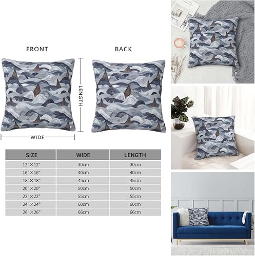 Miniatura 5 de YIPOCH Rocks in The Sea- Throw Pillow Covers 26"x26" Throw Pillow Cushion Cases Decoration for Couch Sofa Pillow Covers fundas para cojines de sala