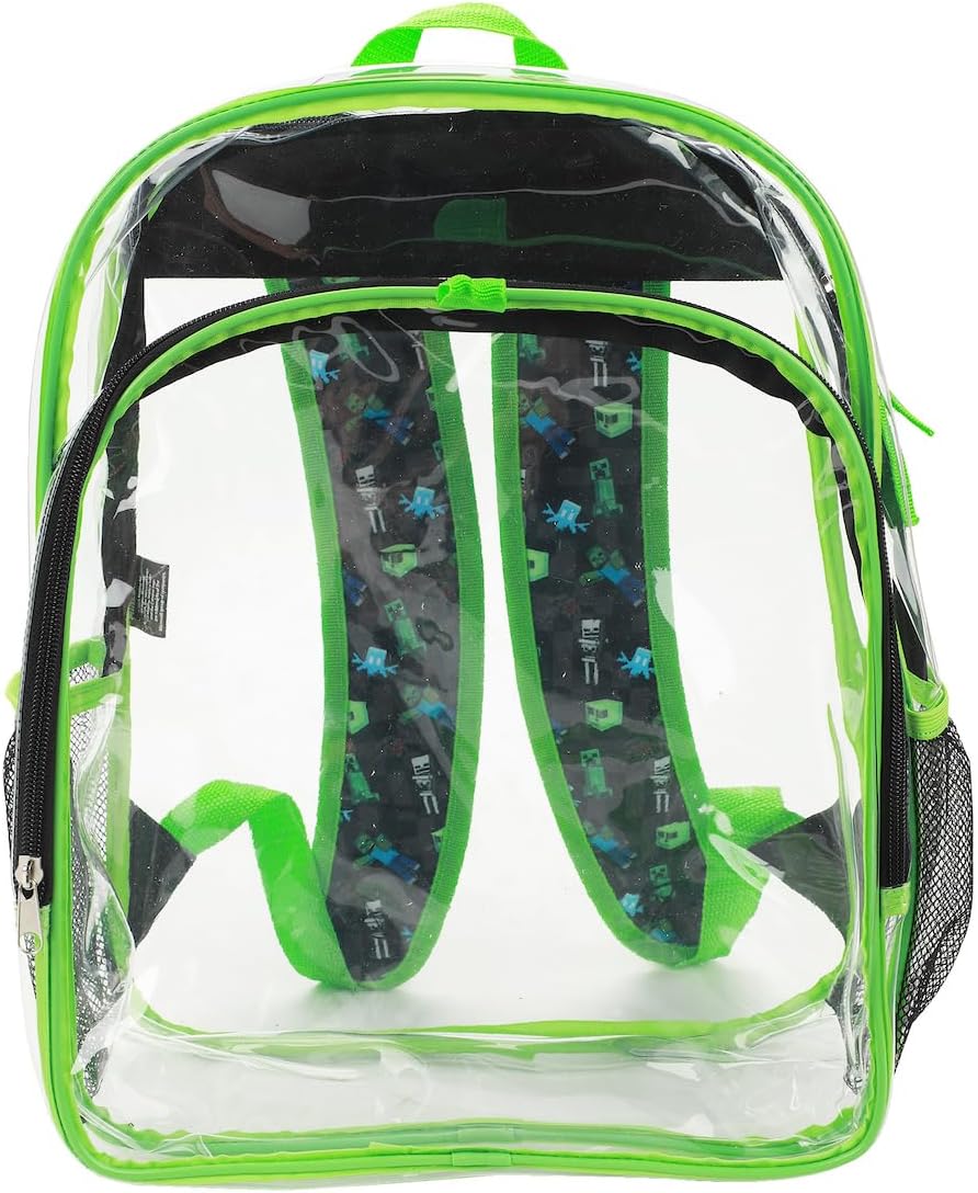 BIOWORLD Unisex Minecraft Creeper 5- Piece Backpack set (Little Kid/Big Kid), Green, One size - Image 2