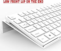 Vista 4 de Soporte de teclado de computadora inclinado de acrílico para escritura ergonómica, soporte de bandeja de teclado con funda antideslizante