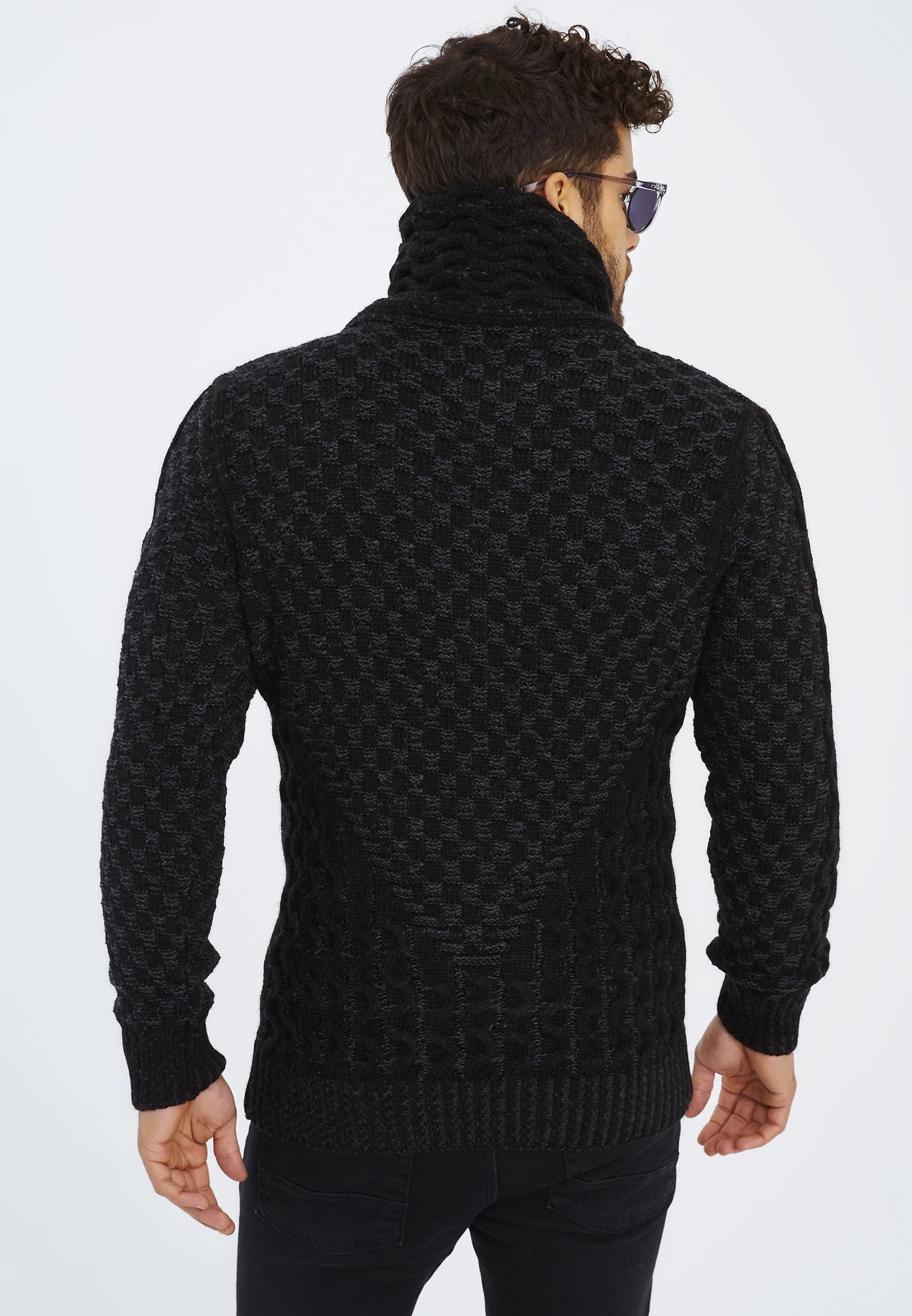 Leif Nelson Herren Strickjacke mit Reißverschluss in Regular Fit, Männer Cardigan in Langarm Design, ideal für Casual und Business-Looks