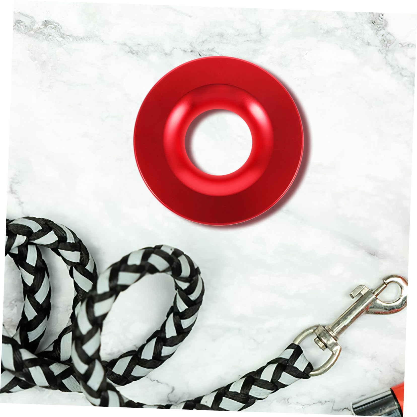 Happyyami Ring Snatch Block Durable Tow Strap Winch Accessory for Quick and Safe Vehicle Compatible with Winches Lightweight and Reliable Towing