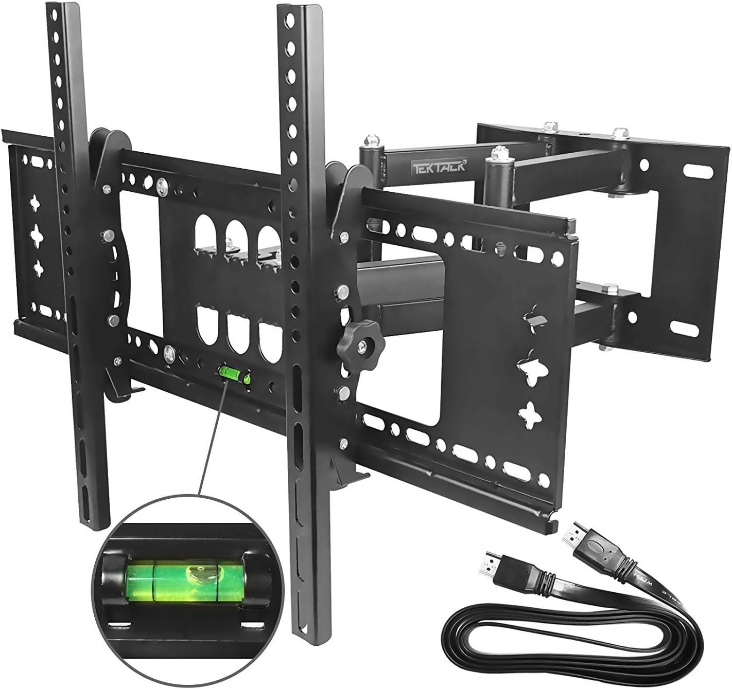 Tektalk Full Motion TV Wall Mount Bracket for 32 - 70” LCD LED Plasma TV Monitors Up to VESA 600x400MM