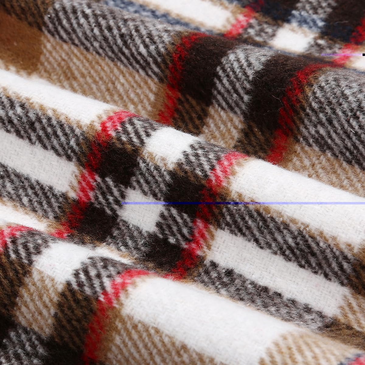 Kinghua Womens Wool Plaid Pencil Skirt Fall Winter High Waisted Slit Bodycon Knee Length Midi Skirt - Image 6