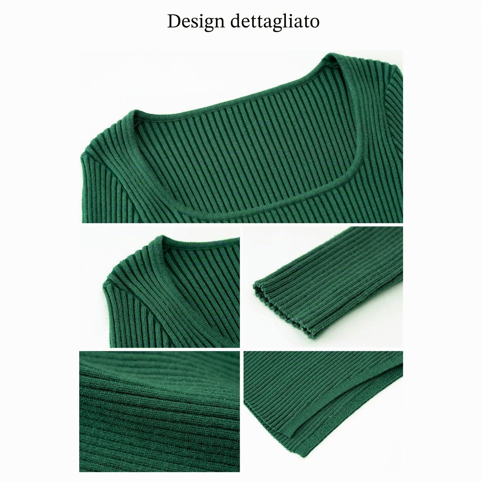 Abiti da Donna Abiti di Lana A Maniche Lunghe per Colletto Quadrato per Donne Autunno E Temperamento Invernale Elegante Abito Lungo Dell'anca-Grigio-XL