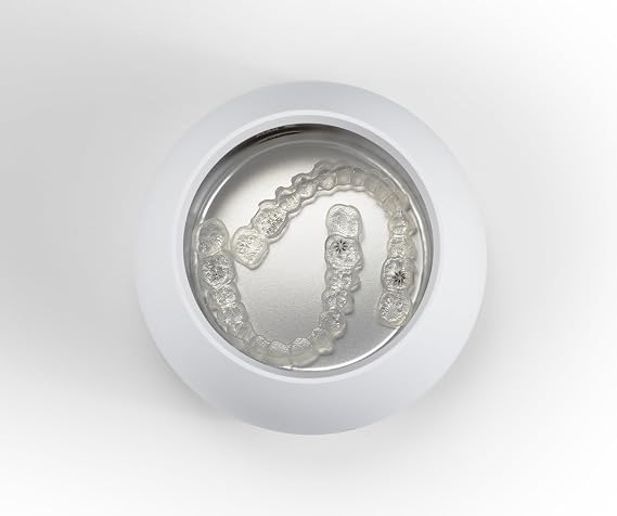 Invisalign Ultrasonic Cleaning Bundle+ | Ultrasonic Cleaner and Invisalign Cleaning Crystals+ | Aligners and Retainers | Arctic White