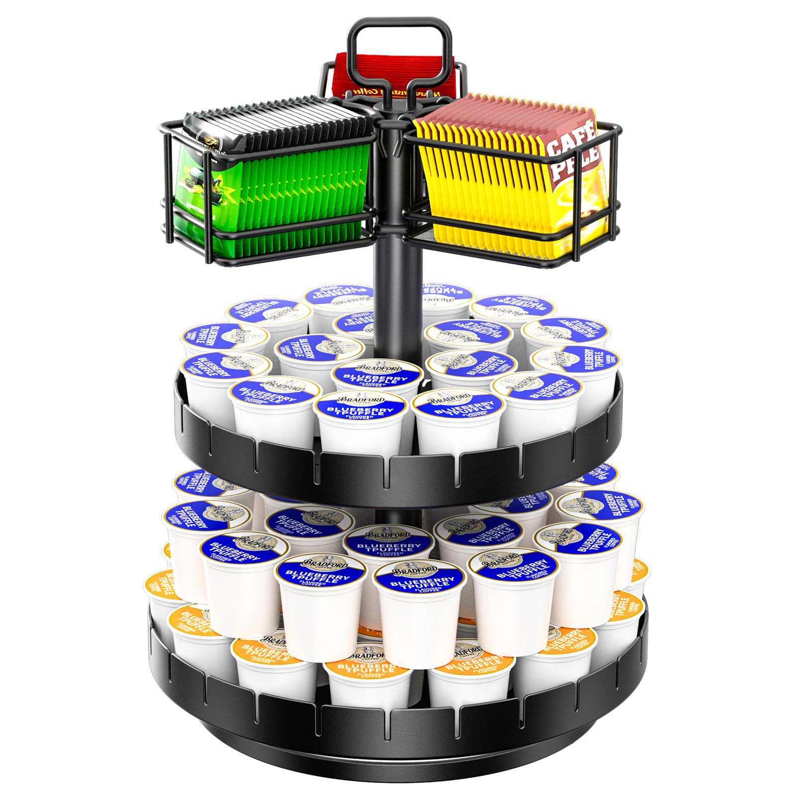Amazon.com: RCHYFEED K Cup Holder Carousel,Rotary Coffee Pod Holder ...