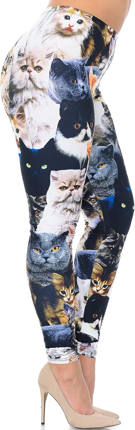 Creamy Soft Leggings Premium Women's Extra Plus, High Rise, Stretchy, Comfortable, 3X-5X Leggings - by USA Fashion™ - Image 5