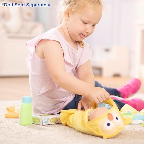 Miniatura 6 de Melissa & Doug Mine to Love Changing & Bathtime Play Set para muñecas – Pañales, champú de simulación, toallitas, toalla, más (19 piezas)