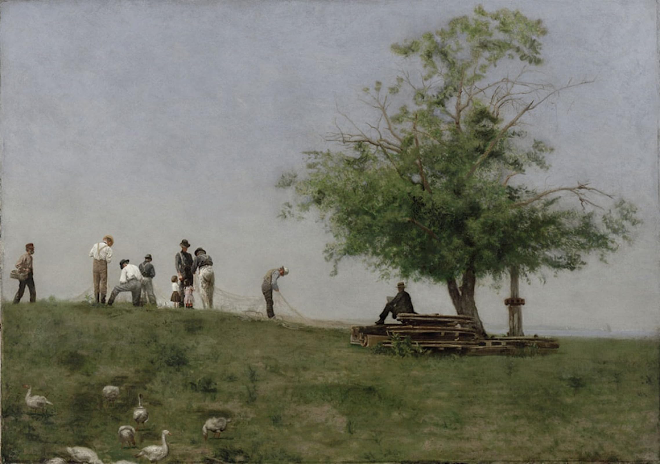 Tableaux Murale Art Posté Réparer le filet Eakins Animaux Art 60x90