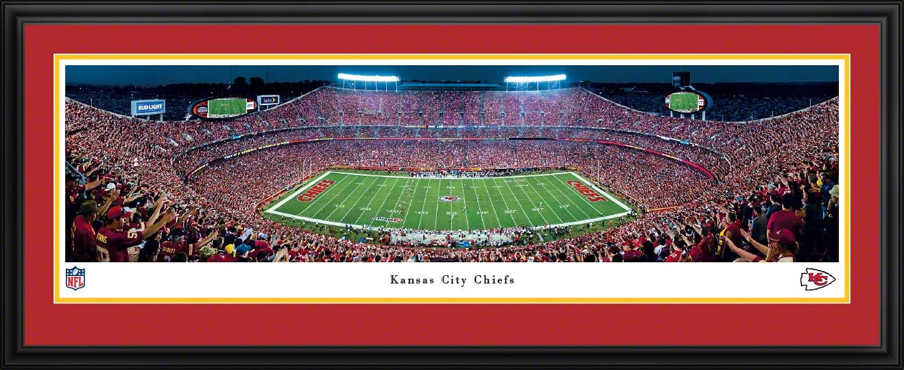 Kansas City Chiefs, Night Game - Unframed 40 x 13.5 Poster by Blakeway Panoramas