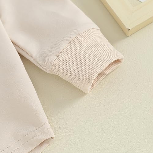 Miniatura 5 de Nie Cuimeiwan Conjunto de ropa de otoño para bebé, niño, niña, ropa de otoño, color de contraste, cálido, para mamá, niño, sudadera y pantalones