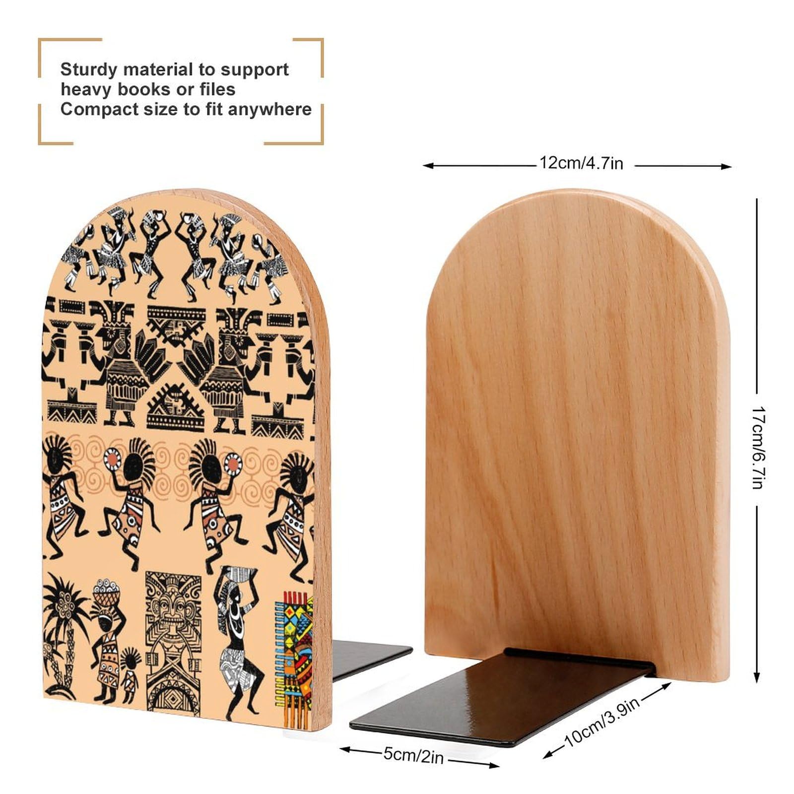Serre-livres Décoratifs En Bois Motif Panda Roux – Lot De 2, 12x17 Cm, En Hêtre Et Fer