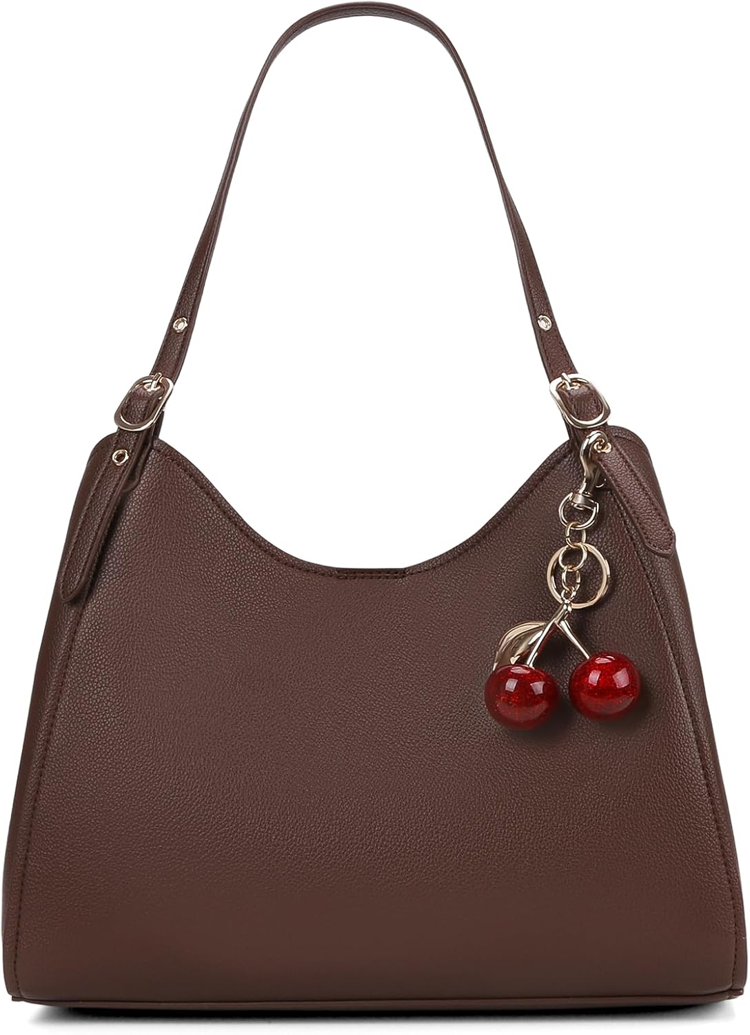 Brown Leather Tote Bag for Women Slouchy Purse Hobo Shoulder Bag Designer Handbags for Work Shopping Daily