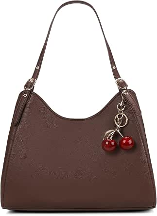 Brown Leather Tote Bag for Women Slouchy Purse Hobo Shoulder Bag Designer Handbags for Work Shopping Daily