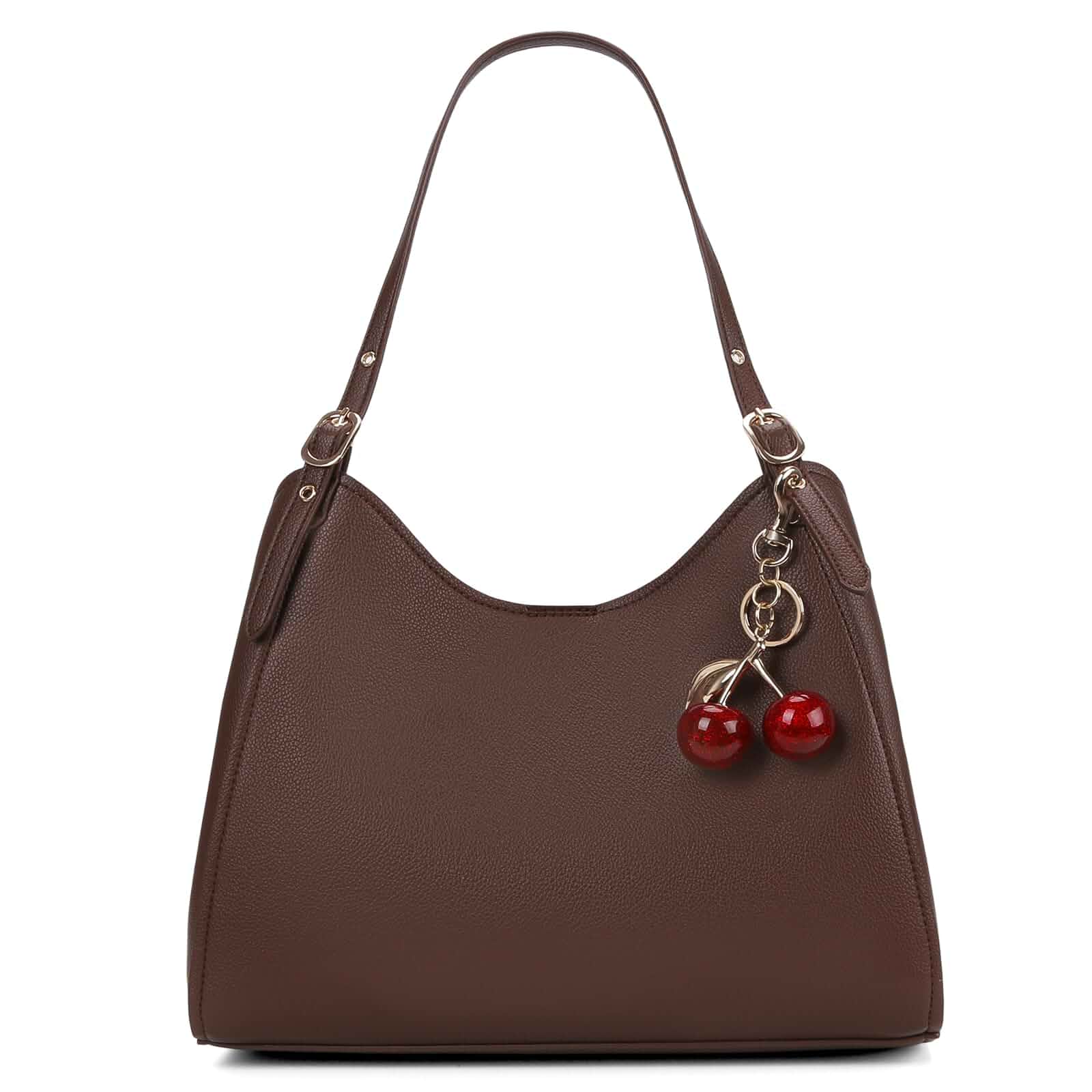 Duyijiff Brown Leather Tote Bag for Women Slouchy Purse Hobo Shoulder Bag Designer Handbags for Work Shoppi...