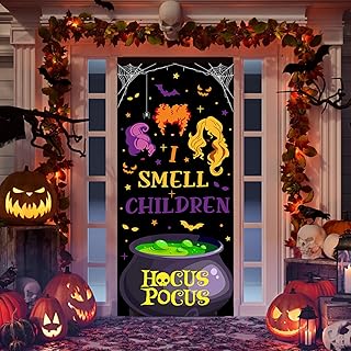 Hocus Pocus Decorations Halloween Door Decorations Hocus Pocus Door Covers Halloween Door Covers for Hocus Pocus Party Decorations