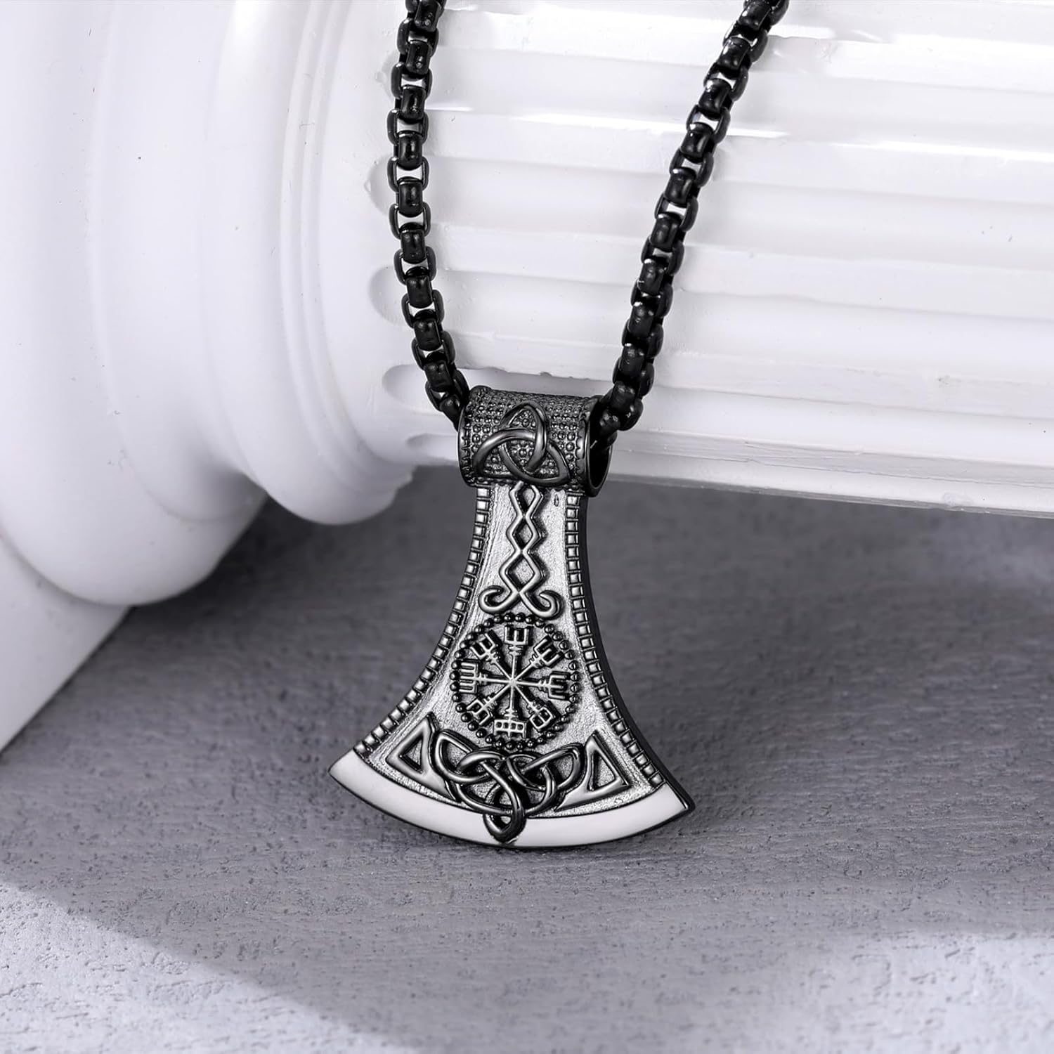 Viking Necklace for Men 925 Sterling Silver Viking Norse Pagan Jewelry Gifts for Women - Image 2