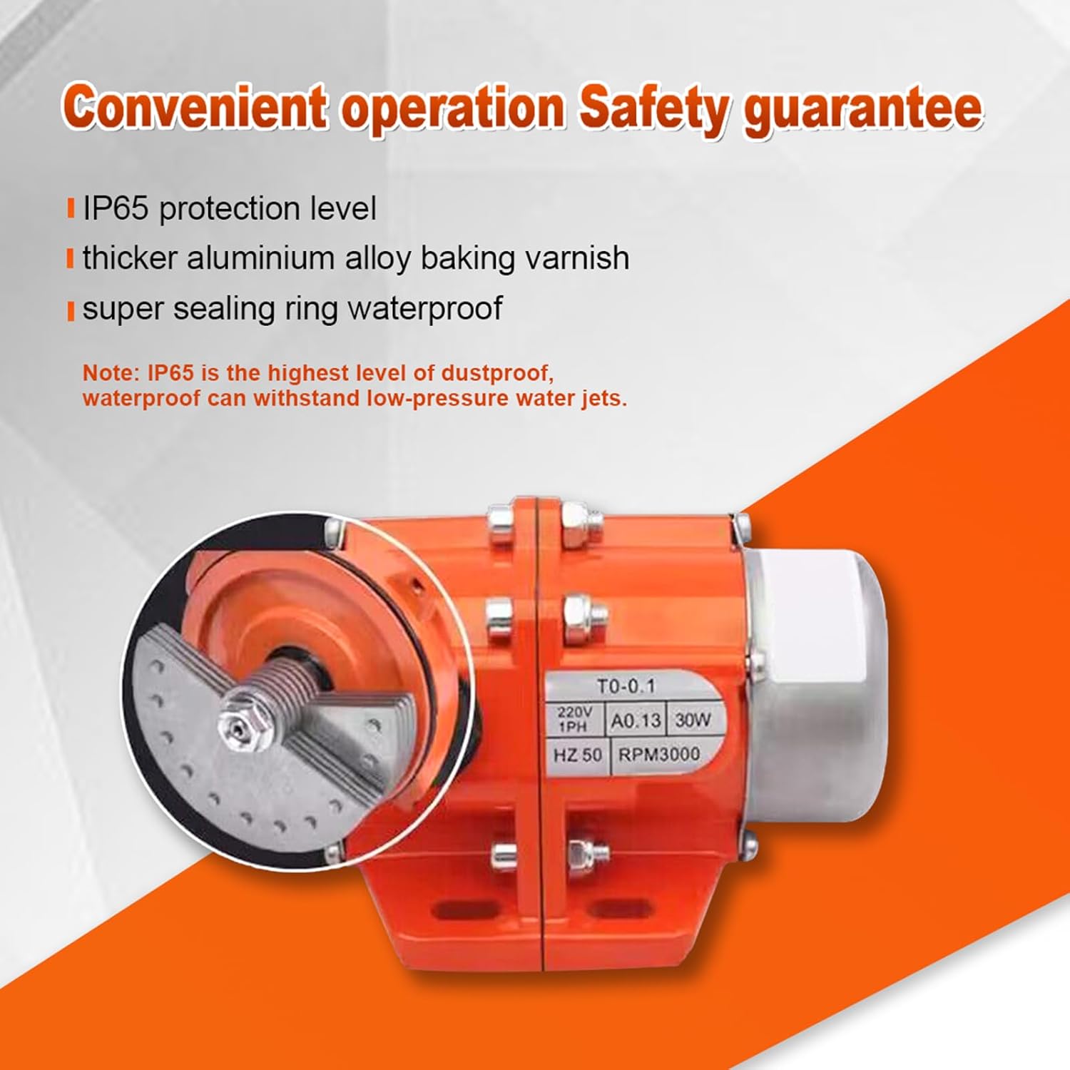 ATO 100W Concrete Vibration Motor with Speed Controller, Adjustable Exciting Force DC Electric Vibration Motor Low Noise Concrete Vibrating Motor 3600rpm 1 Phase 110V