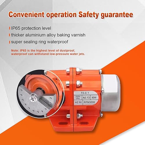 Vista 15 de ATO Motor vibrador de hormigón AC 100 W, amplitud ajustable, fácil de instalar, motor vibratorio de hormigón de bajo ruido, vibrador