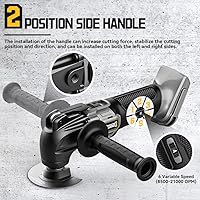 Vista 6 de Herramienta Oscilante Inalámbrica para Batería Dewalt de 20V, Herramienta de Motor sin Escobillas de 6 Velocidades Variables, Kit de Múltiples