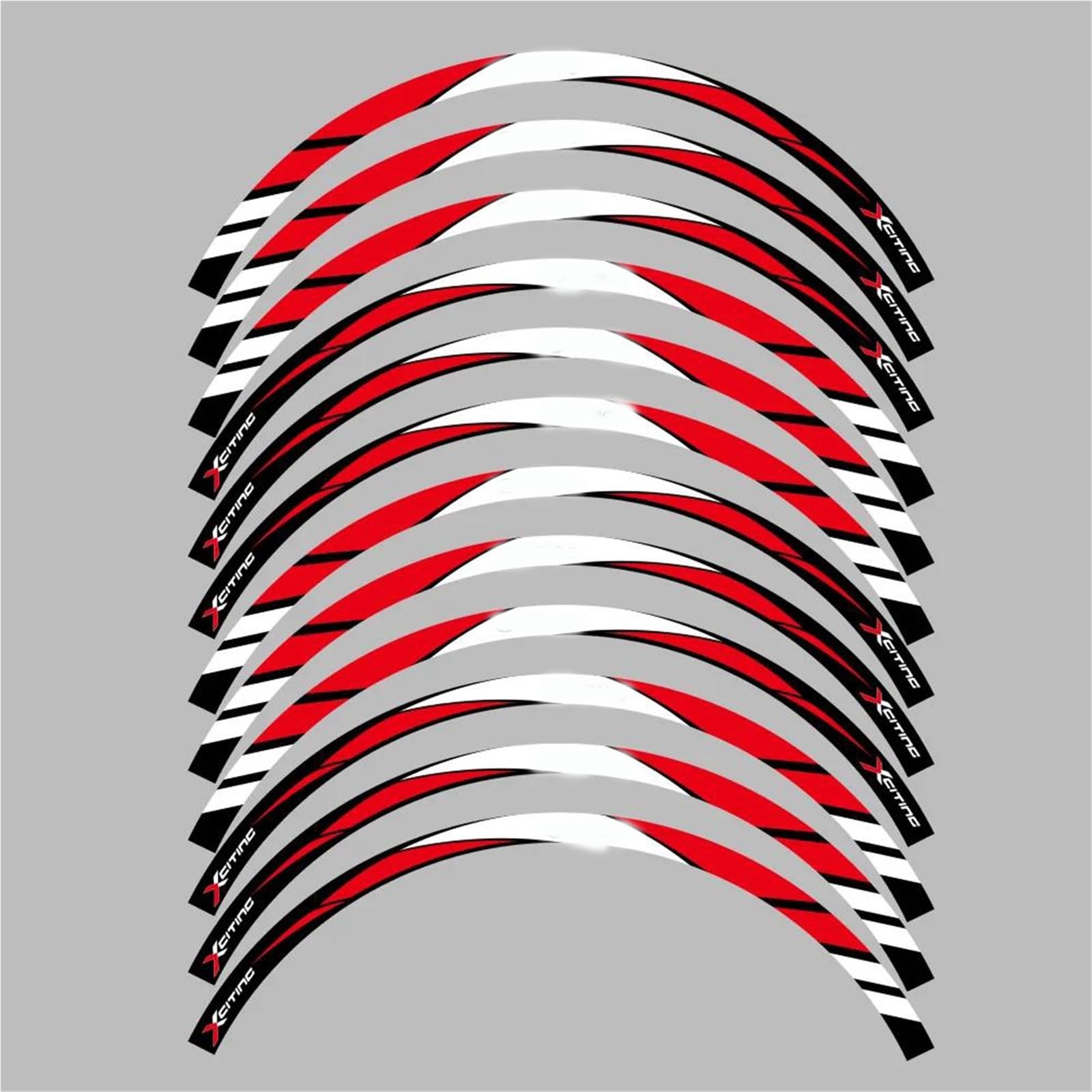 Sticker Part for KYMCO Xciting 500 S400 TCS Motorcycle Rim Sticker Wheel Hub Stripe Tire Decal Tape 15" Inch Reflective