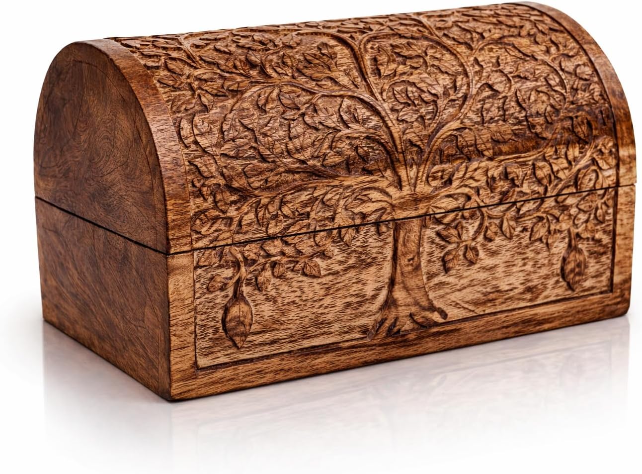 Handmade Wooden Jewelry & Keepsake Box, Decorative Storage Box, 9 x 6 Inch
