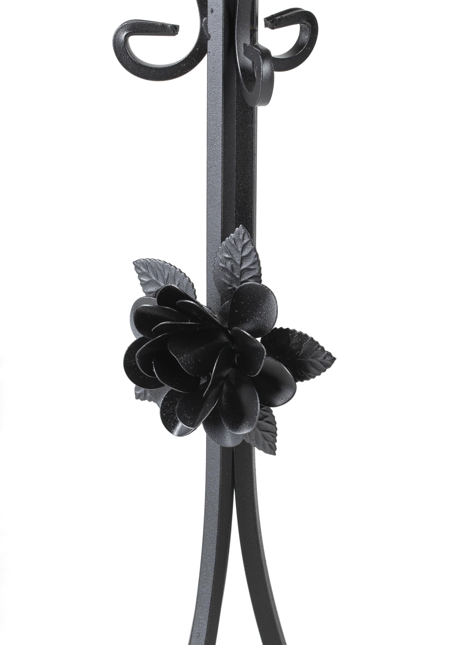 Portavaso rotondo in metallo, altezza 75 cm, realizzato a mano, in metallo, con elementi decorativi, supporto per fiori per il soggiorno e la camera da letto