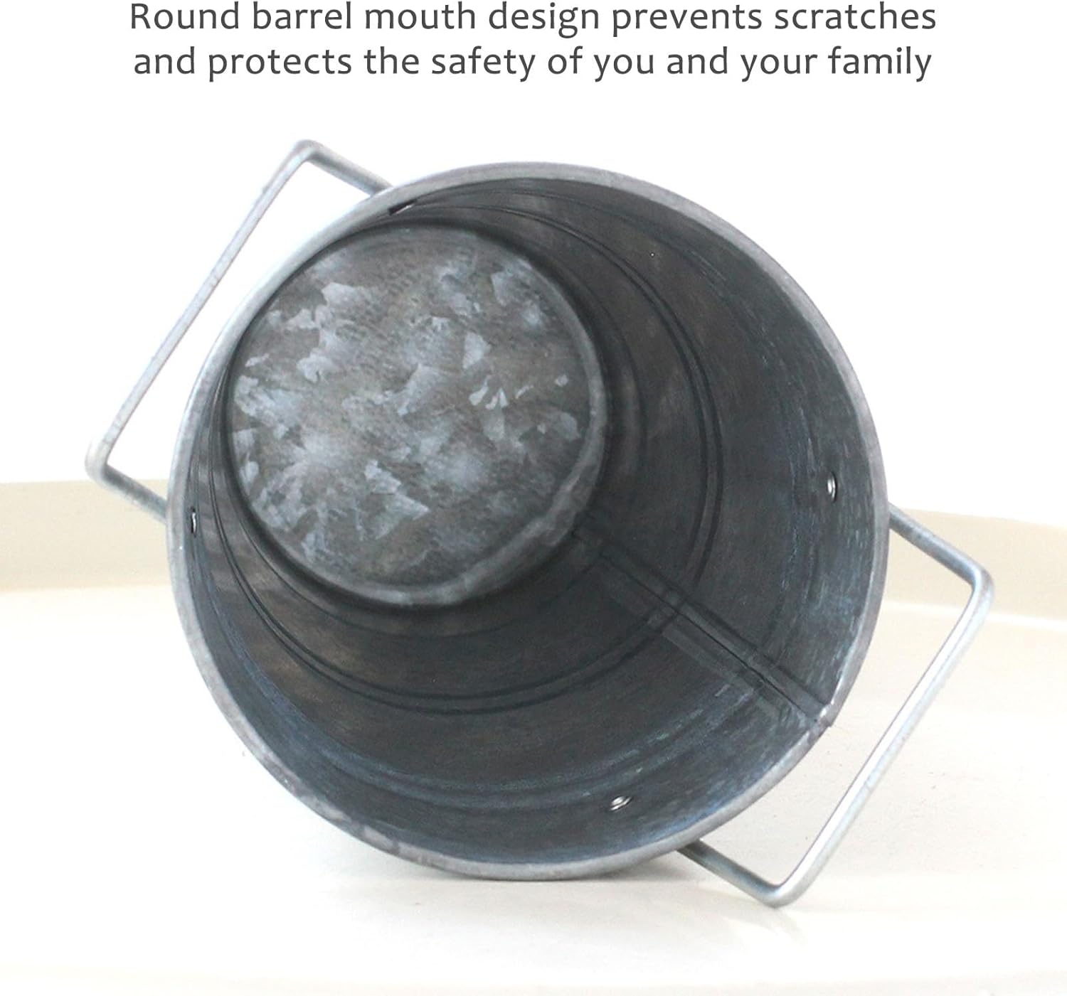 Modern - Free-Standing Vintage Design, Stylish Indoor Umbrella Holder for Entryway, Cylindrical White Umbrella Bucket, Perfect for Home Decor.