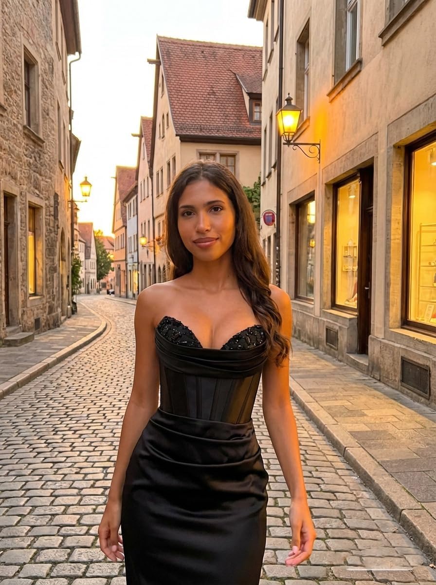 Satin Prom Dresses Long Sequin Beaded Mermaid Pleated Split Mermaid Corset Ball Gown Formal Evening Gowns