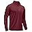 TACVASEN Mens Long Sleeve Quarter Zip Pullover Shirts Rash Guard Quick Dry Running for Men Sun Protection Swimming T-Shirts Wine Red